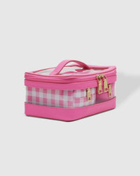 Louenhide Jemima Pink Gingham Cosmetic Bag Set - Sare StoreLouenhidecosmetic bag