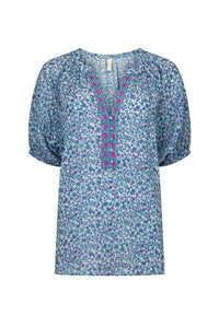 Love Jetty Short Sleeve Blouse - Blue Nirvana - Sare StoreSPELLBlouse