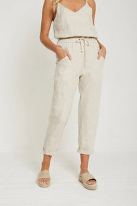 Luxe Linen Pants - Natural - Sare StoreLittle LiesPants