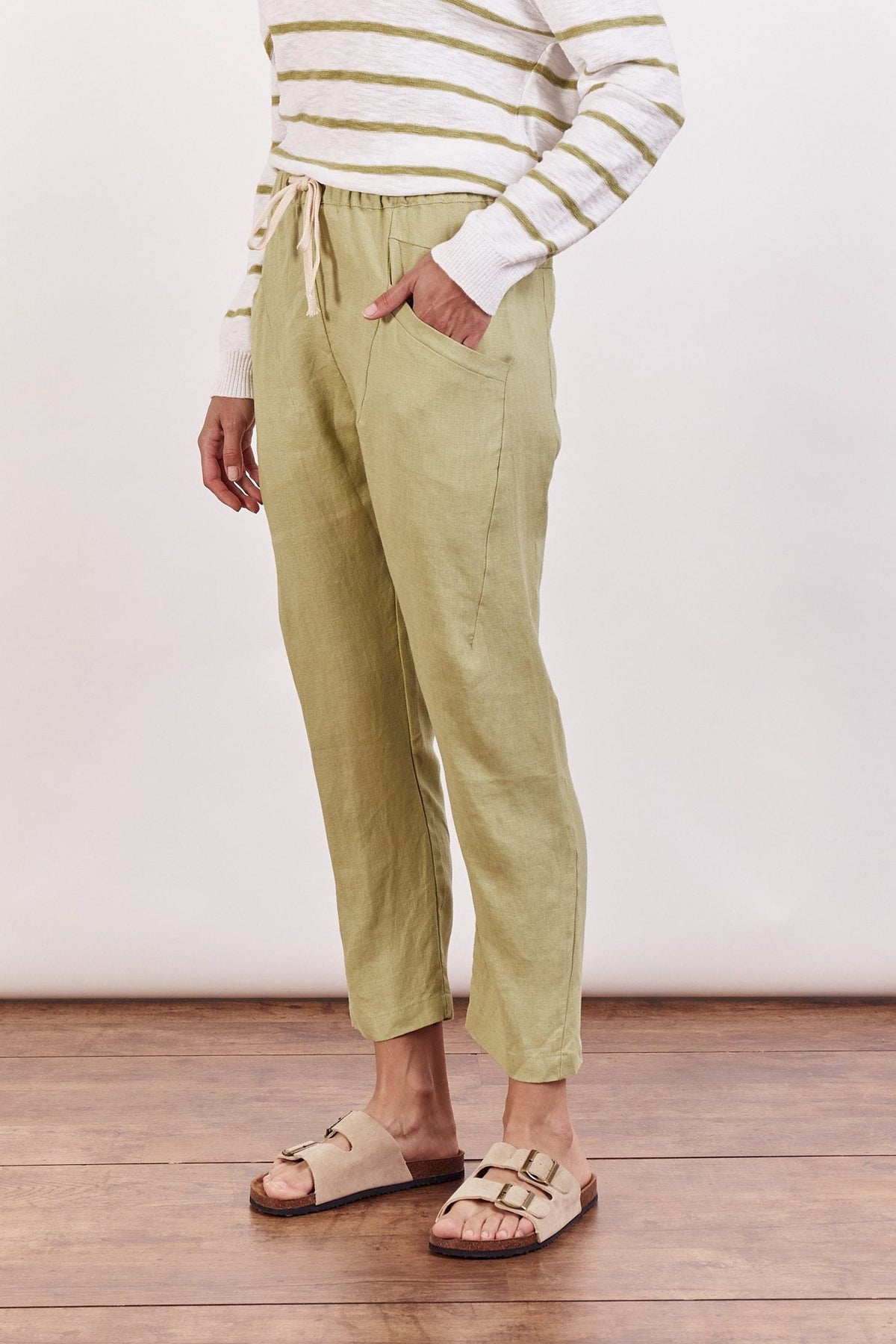 Luxe Linen Pants - Pistachio - Sare StoreLittle LiesPants