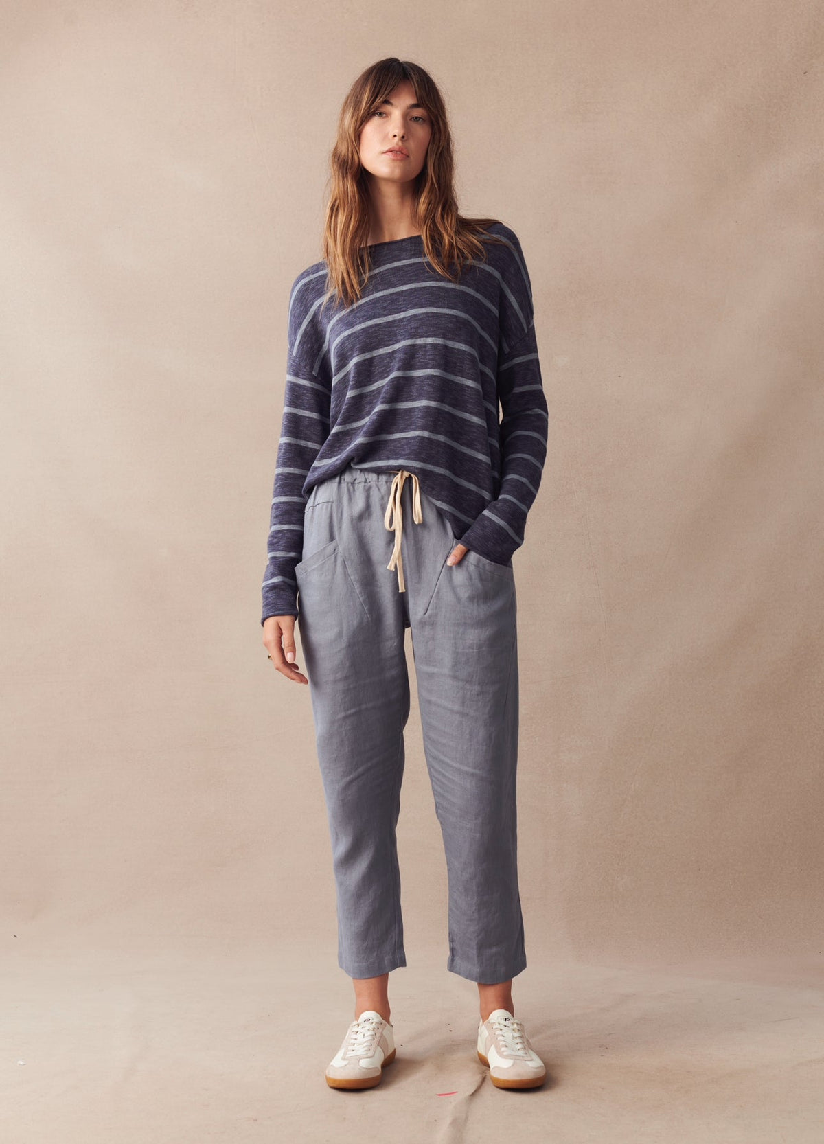 Luxe Linen Pants - Steel - Sare StoreLittle LiesPants