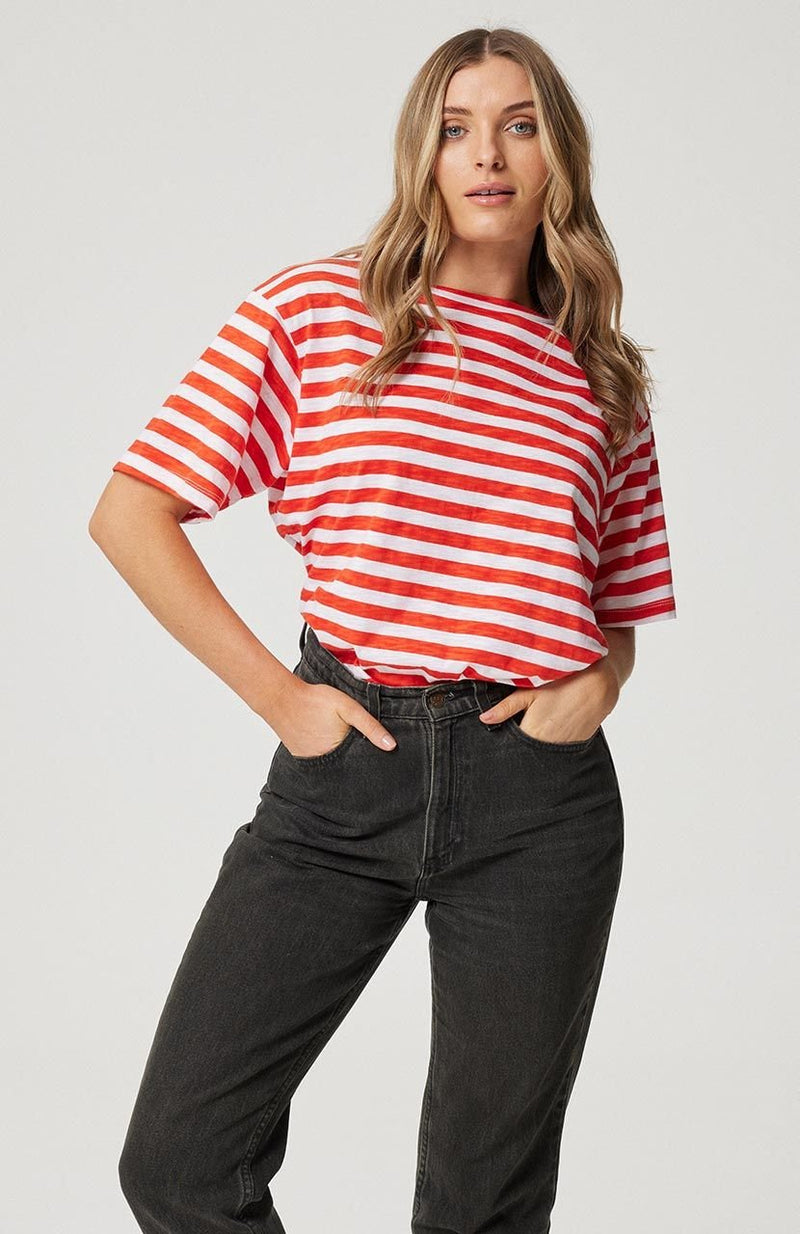 Marlie Tee - Campari Stripe - Sare StoreCartel & WillowT-shirt