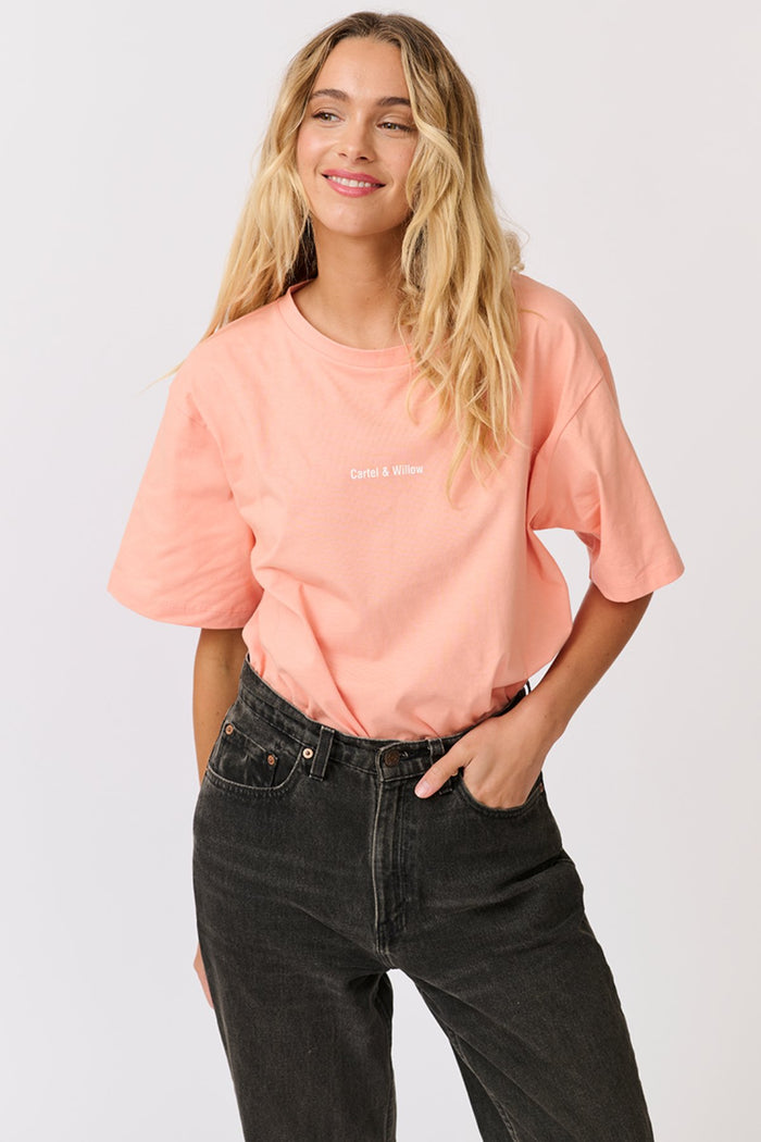 Marlie Tee - Coral - Sare StoreCartel & WillowT - shirt