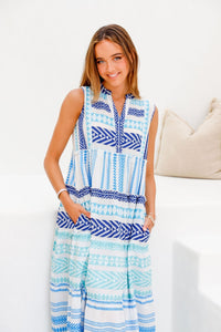 Mediterranean Maxi Dress - Blue/Seafoam - Sare StoreJoop and GypsyDress