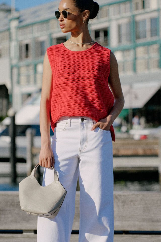 Mesh Knit Tank - Heritage Red - Sare StoreCeres LifeTank