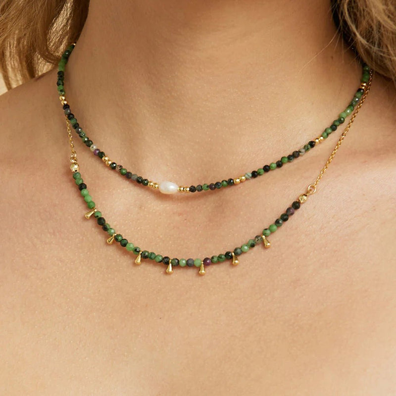 Mila Gemstone Necklace - Clinozoisite - Sare StoreArms Of EveNecklace