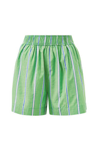 Mila Short - Grass Green And Oxford Blue Stripe - Sare StoreCeres LifeShorts