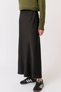 Millie Slip Skirt - Black Satin - Sare StoreCartel & WillowSkirt