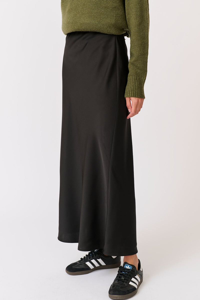 Millie Slip Skirt - Black Satin - Sare StoreCartel & WillowSkirt