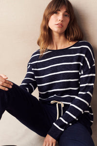 Minnie Top - Navy/White Stripe - Sare StoreLittle LiesKnit