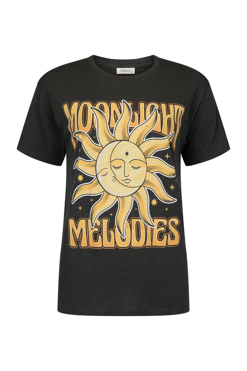 Moonlight Biker Tee - Charcoal - Sare StoreSpell