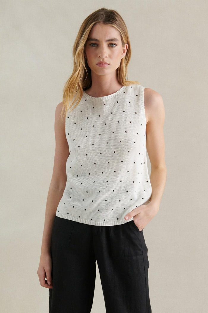 Natural Polka Dot Tank - Sare StoreLittle LiesTank