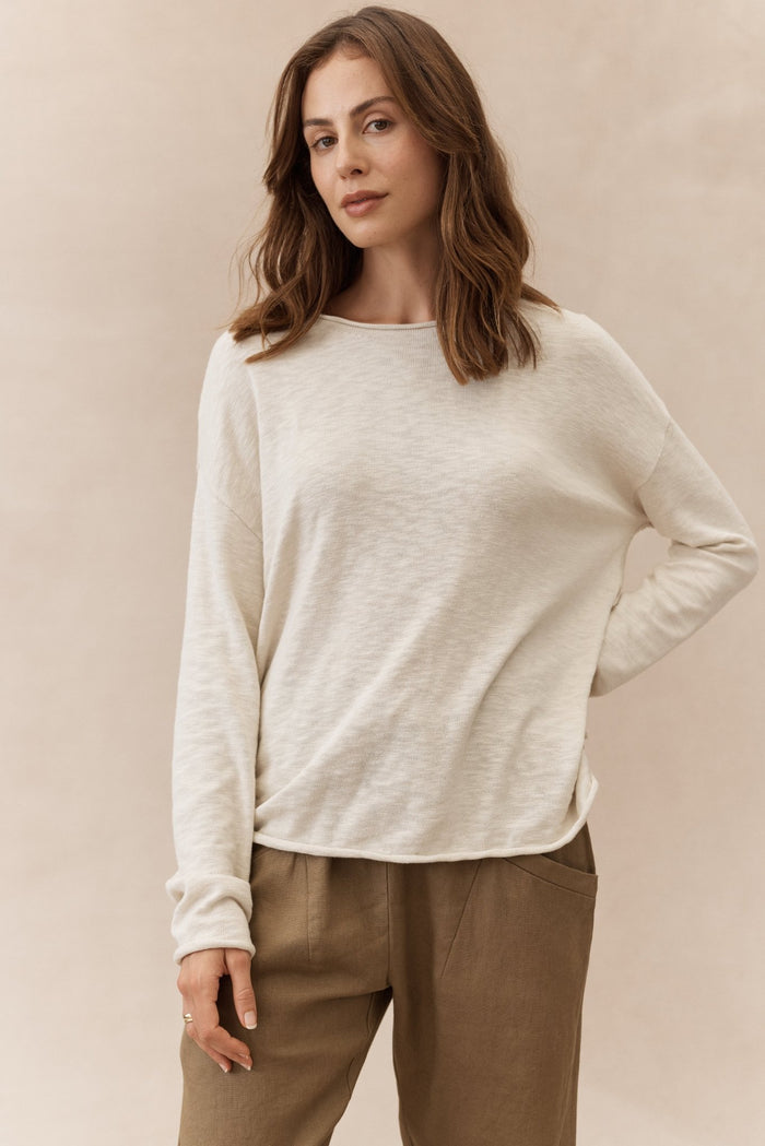 Nellie Top – Stone - Sare StoreLittle LiesKnit