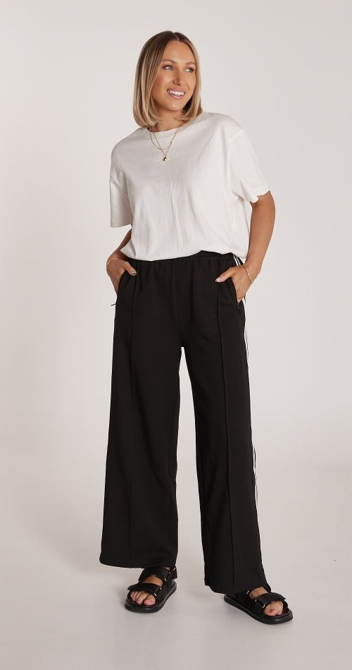 Noah Cropped Pant - Black Stripe - Sare StoreFeather and NoisePants