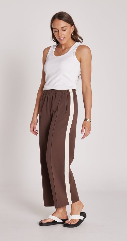 Noah Cropped Pant - Chocolate Cream Stripe - Sare StoreFeather and NoisePants