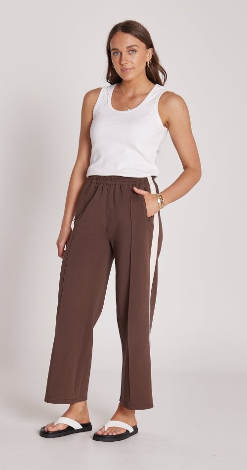 Noah Cropped Pant - Chocolate Cream Stripe - Sare StoreFeather and NoisePants