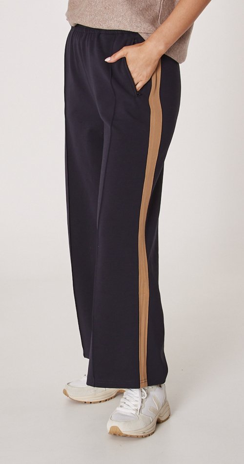 Noah Cropped Pant - Navy Camel Stripe - Sare StoreFeather and NoisePants