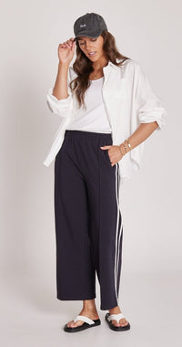 Noah Cropped Pant - Navy Stripe - Sare StoreFeather and NoisePants