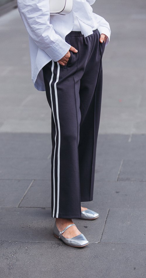 Noah Cropped Pant - Navy Stripe - Sare StoreFeather and NoisePants