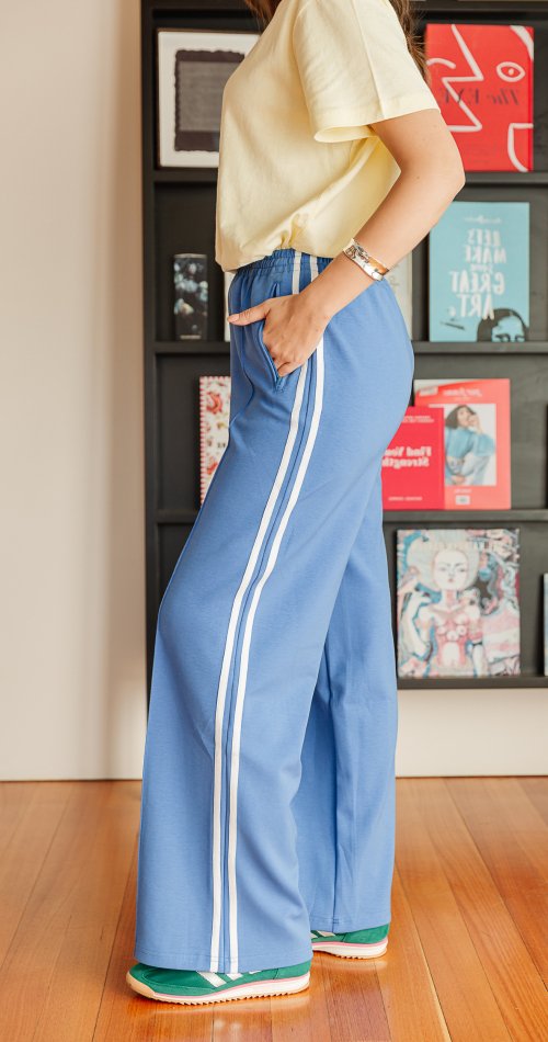 Noah Wide Pant - Blue Stripe - Sare StoreFeather and NoisePants