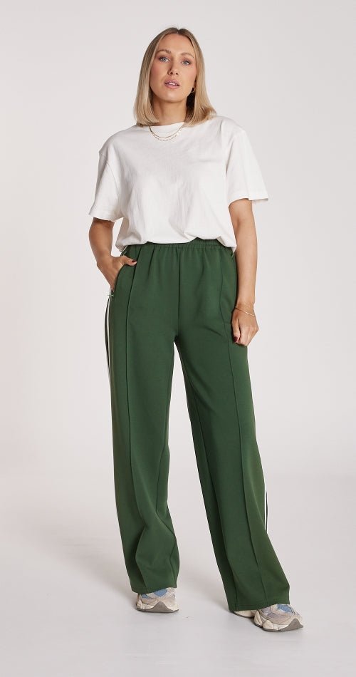 Noah Wide Pants - Green Stripe - Sare StoreFeather and Noise