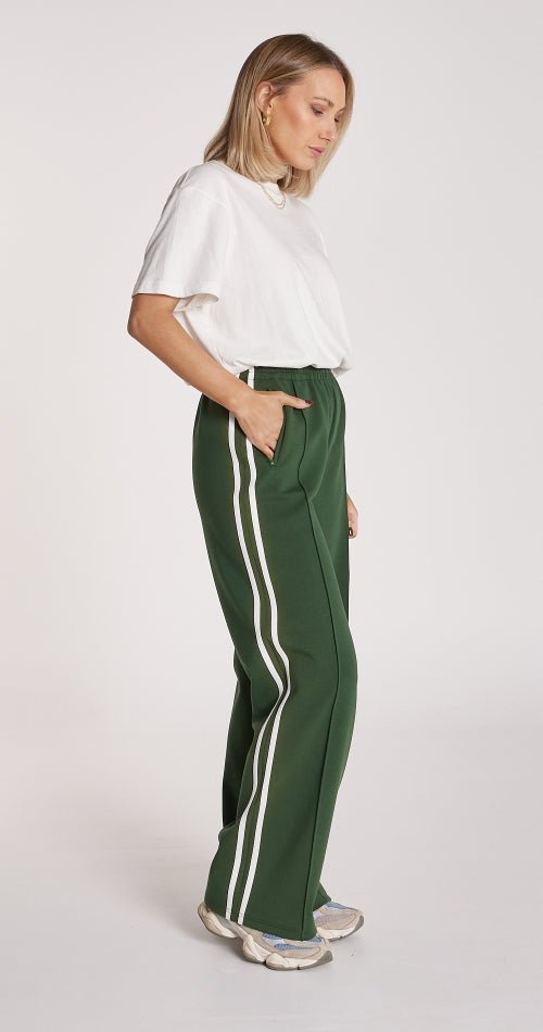 Noah Wide Pants - Green Stripe - Sare StoreFeather and Noise