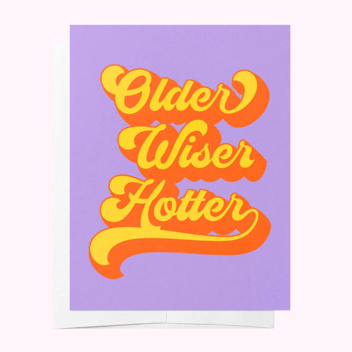 Older Wiser Hotter - Greeting Card Birthday Purple - Sare StoreBad on PaperGreeting Cards