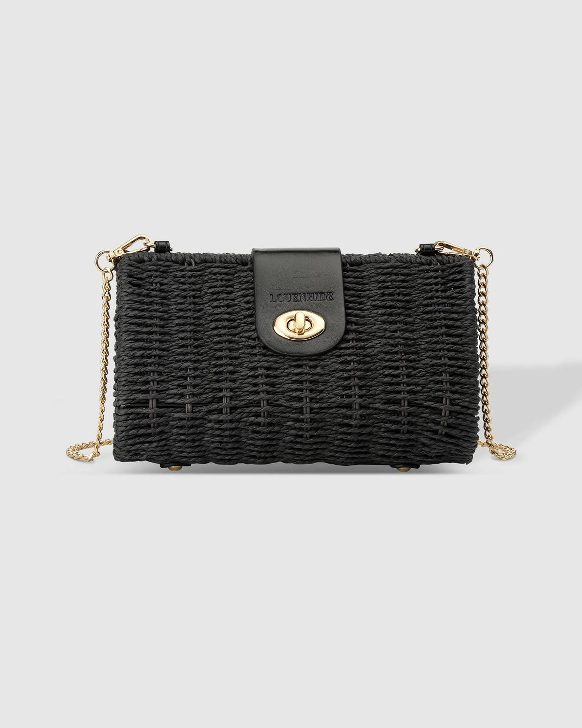 Ophelia Raffia Crossbody Bag - Black - Sare StoreLouenhideHandbag