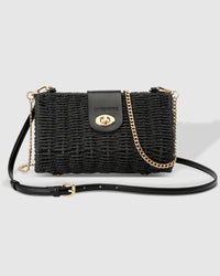 Ophelia Raffia Crossbody Bag - Black - Sare StoreLouenhideHandbag