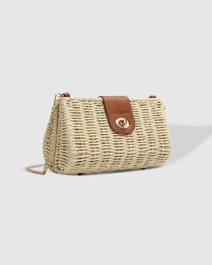 Ophelia Raffia Crossbody Bag - Tan - Sare StoreLouenhideHandbag