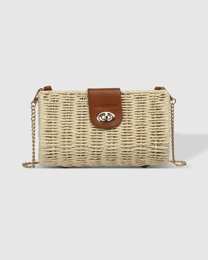 Ophelia Raffia Crossbody Bag - Tan - Sare StoreLouenhideHandbag