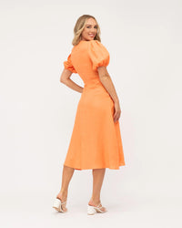 Orange Linen Dress - Sare StoreEbby and IDress