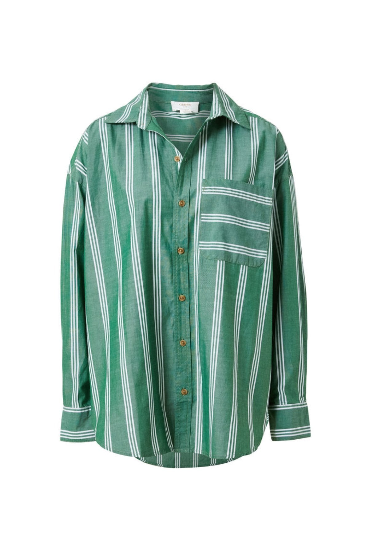 Oversized Poplin Shirt - Green/White - Sare StoreCeres LifeShirt