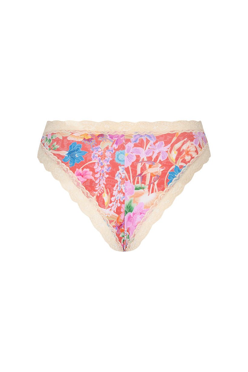 Painters Garden Lace Brief - Crimson - Sare StoreSPELLLingerie