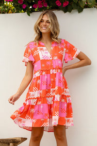 Palm Square Ric Rac Dress - Sare StoreSare Store