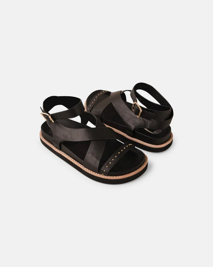 Pilar Leather Sandal - Black - Sare StoreWalnut MelbourneSandals