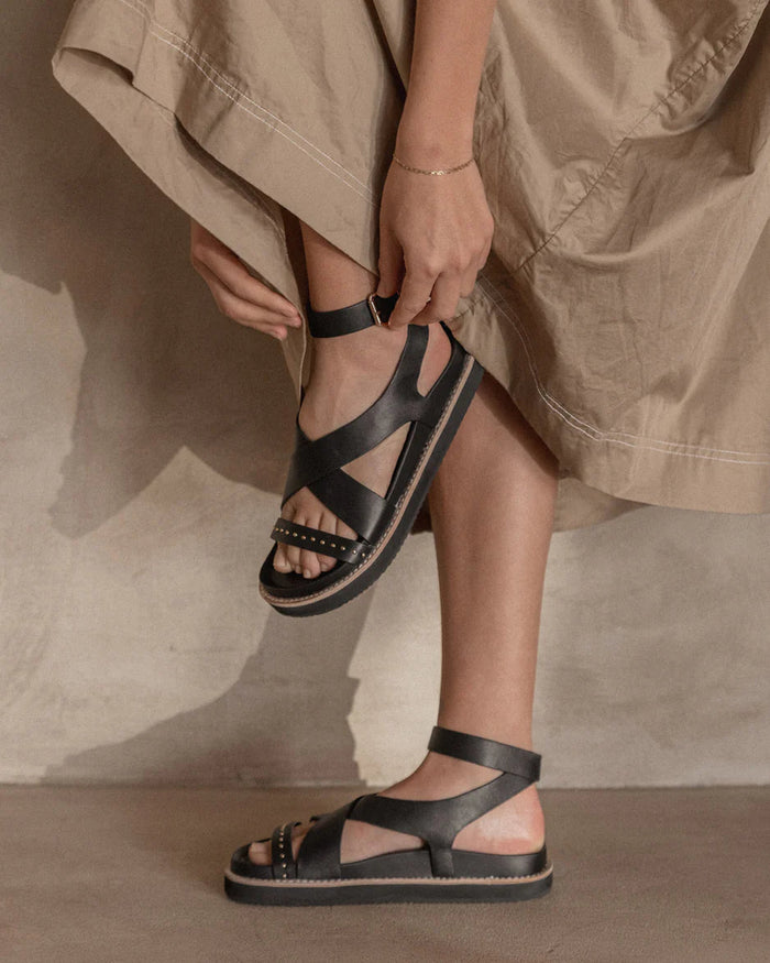 Pilar Leather Sandal - Black - Sare StoreWalnut MelbourneSandals