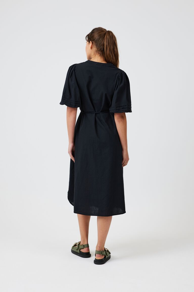 Pintuck Midi Dress - Black - Sare StoreCeres LifeDress