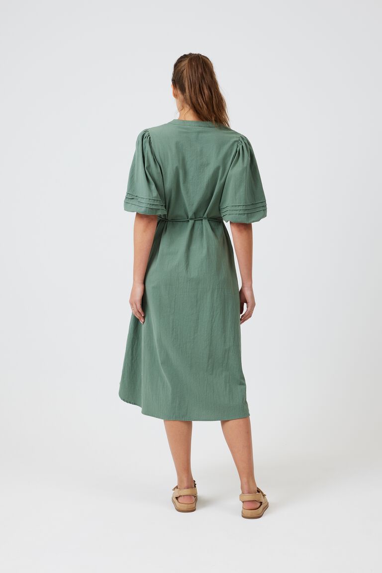 Pintuck Midi Dress - Khaki - Sare StoreCeres LifeDress