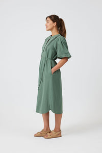 Pintuck Midi Dress - Khaki - Sare StoreCeres LifeDress