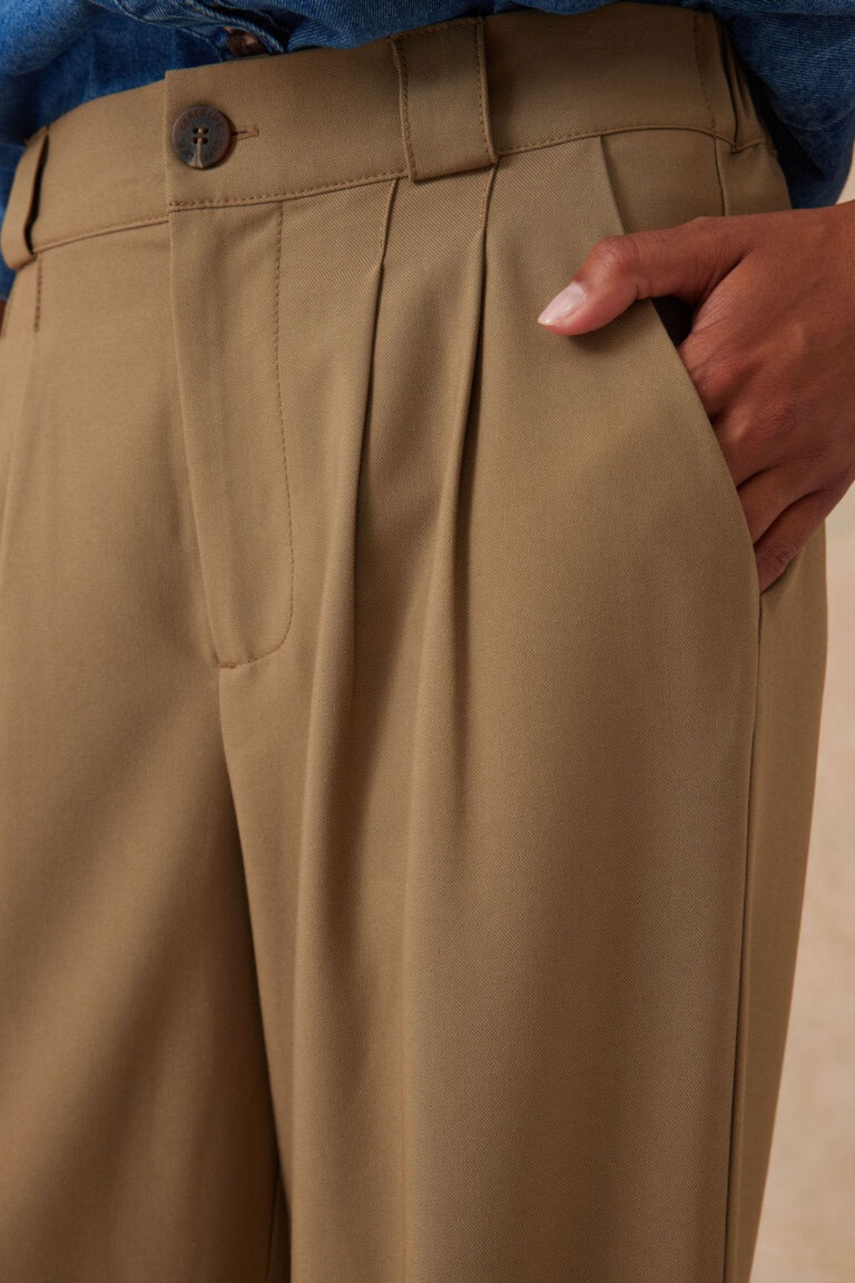 Pleat Front Pant - Biscuit - Sare StoreCeres LifePants