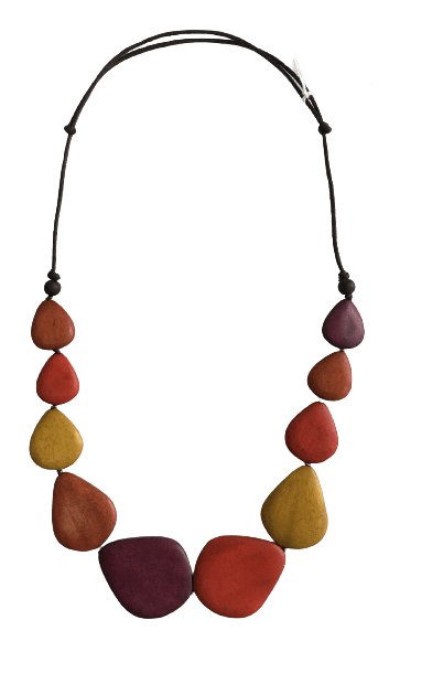 Red Multi Wooden Bead Necklace - Sare StoreCinnamon CreationsNecklace