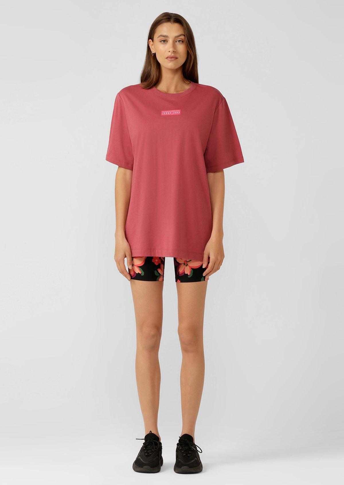 Regroup Relaxed Tee - Raspberry Sorbet - Sare StoreLorna Janeactivewear