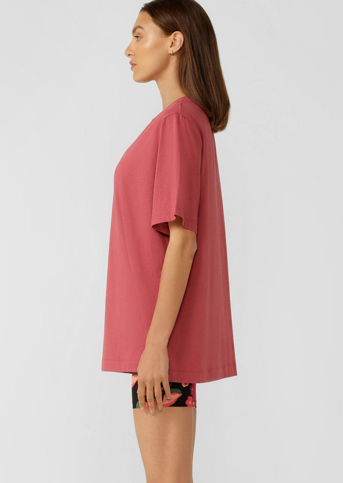 Regroup Relaxed Tee - Raspberry Sorbet - Sare StoreLorna Janeactivewear