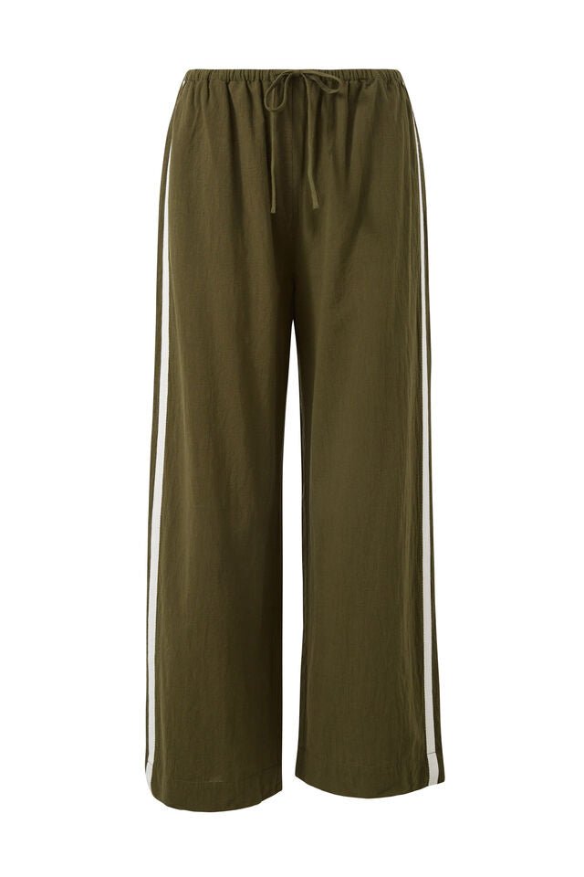 Relaxed Drawstring Pant - Deep Olive - Sare StoreCeres Lifelinen pants