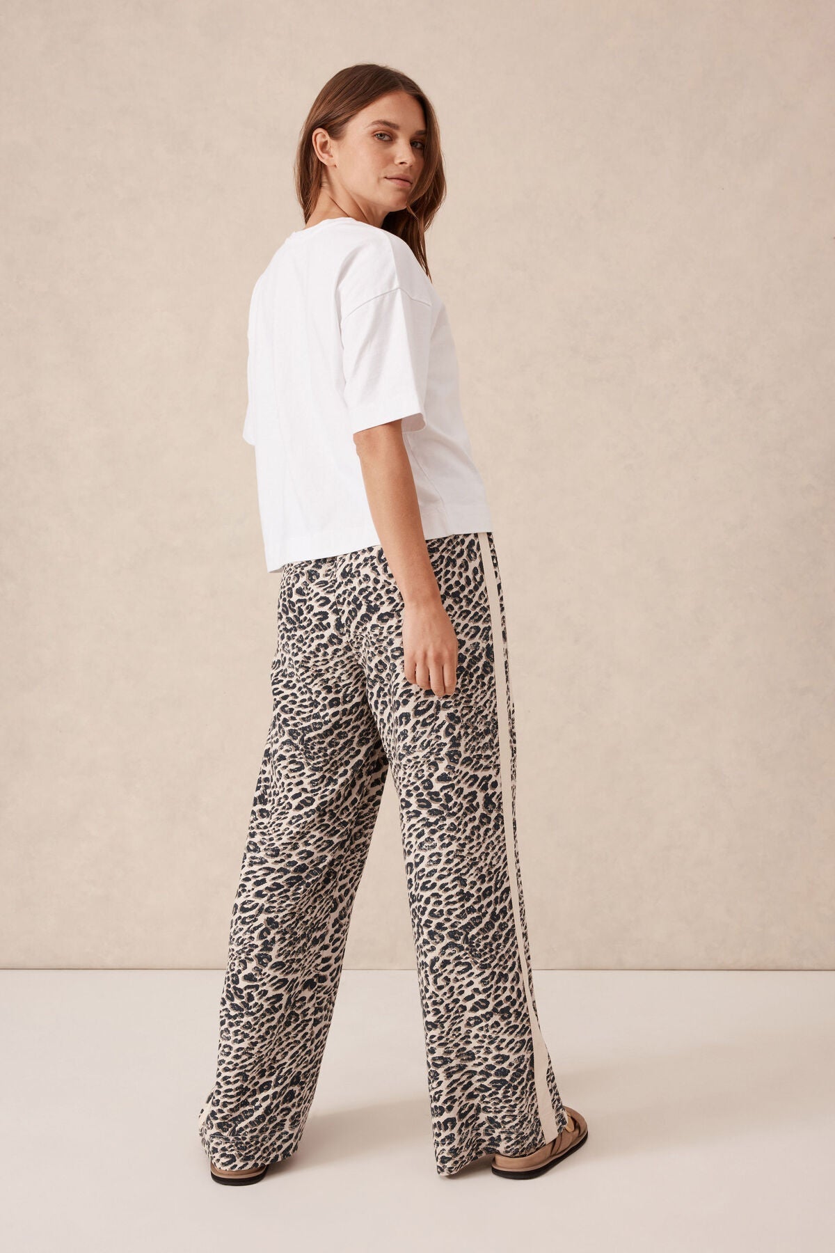 Relaxed Drawstring Pant - Leopard Linen - Sare StoreCeres Lifelinen pants