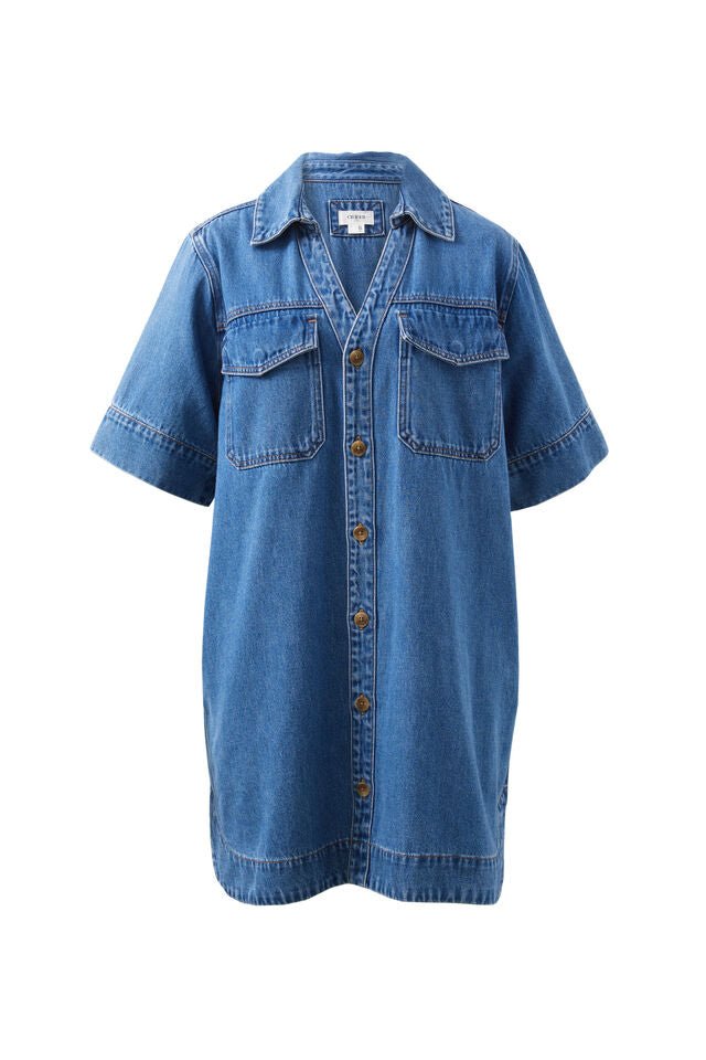 Relaxed Shirt Dress - Fresh Indigo - Sare StoreCeres LifeDress