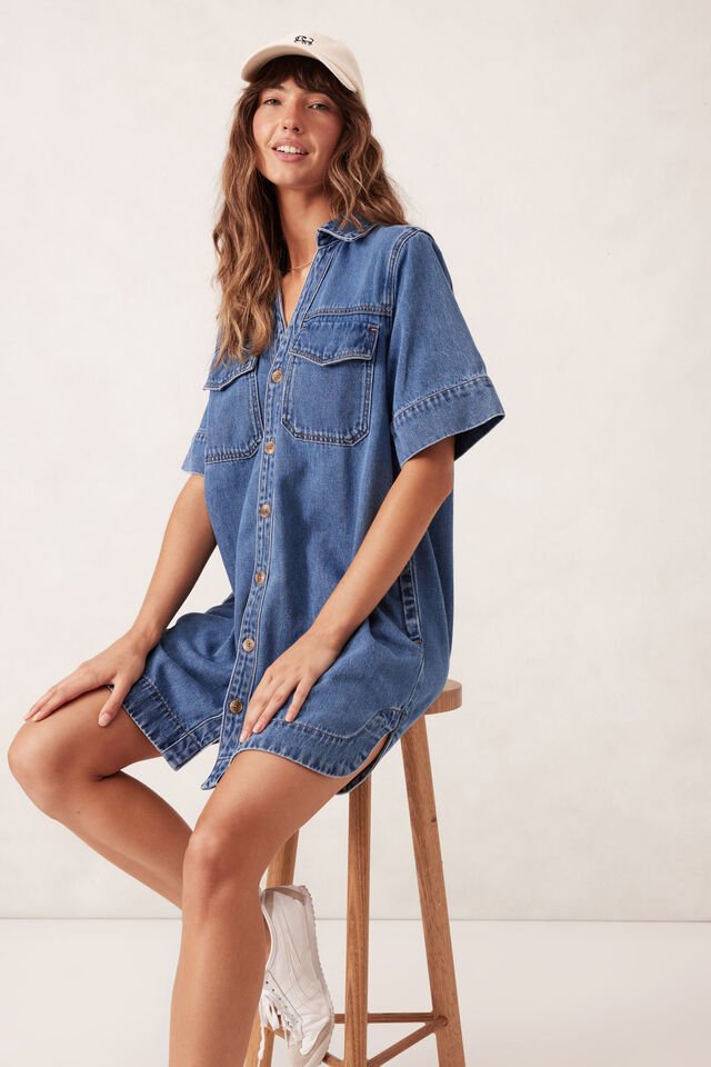 Relaxed Shirt Dress - Fresh Indigo - Sare StoreCeres LifeDress