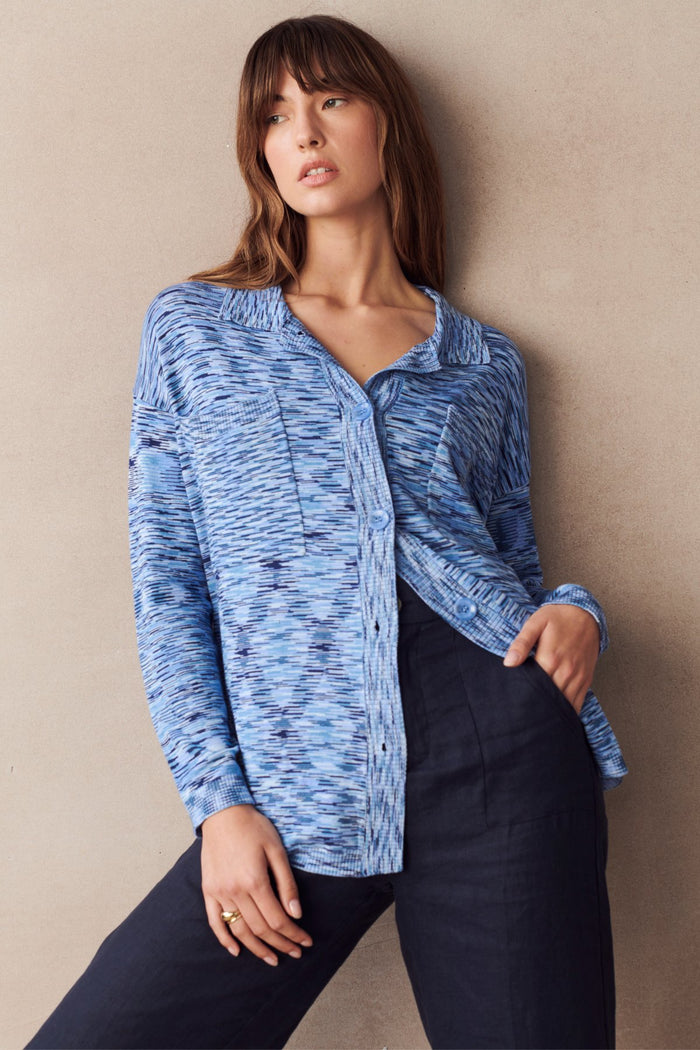 Rosie Knitted Shirt - Blue - Sare StoreLittle LiesKnit