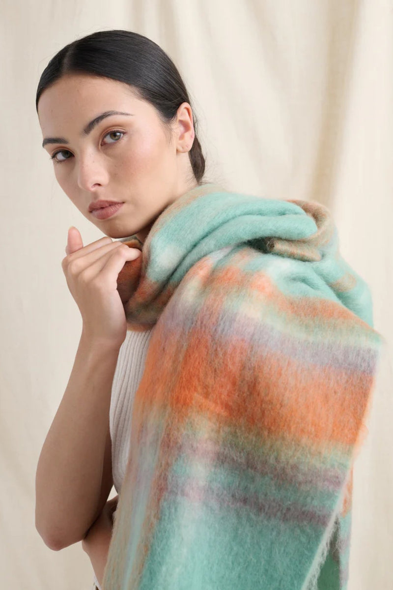 Samantha Pastel Plaid Fluffy Scarf - Sare StoreAngels WhisperScarf